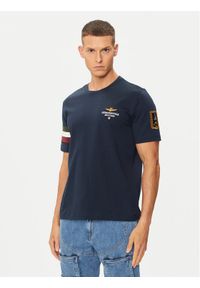 Aeronautica Militare T-Shirt 241TS2230J592 Granatowy Regular Fit. Kolor: niebieski. Materiał: bawełna #1