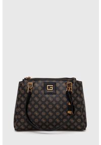 Guess torebka kolor brązowy. Kolor: brązowy. Dodatki: z breloczkiem. Rodzaj torebki: na ramię #1