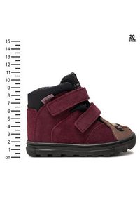 Mrugała Trzewiki Andy 6180/4-55 Bordowy. Kolor: czerwony. Materiał: skóra, zamsz #8