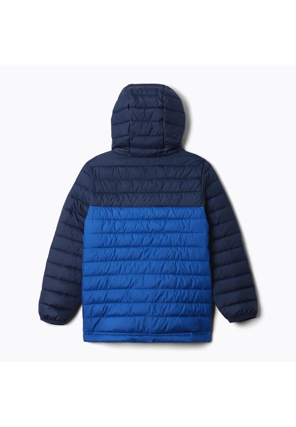 columbia - Kurtka puchowa dziecięca Columbia Powder Lite II Hooded. Kolor: niebieski. Materiał: puch. Sezon: zima. Styl: sportowy