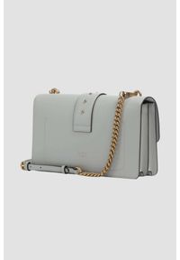 Pinko - PINKO Szara kopertówka Love One Mini St. Cl Vitello Seta. Kolor: szary. Materiał: skórzane. Styl: casual, elegancki #3