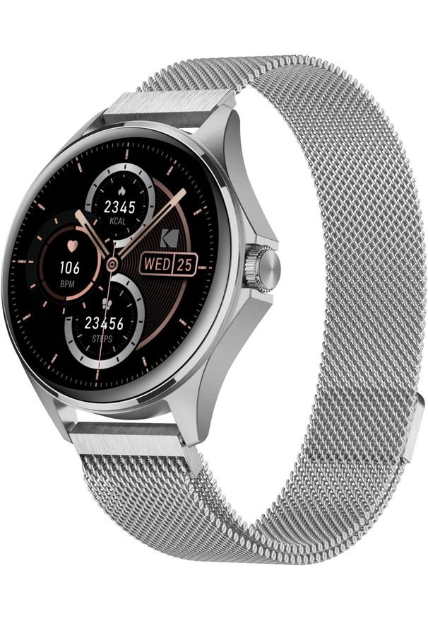 GepardWatches - Smartwatch Kodak SW-7212 Srebrny GPS Pulsometr 5 dni Bateria. Rodzaj zegarka: smartwatch. Kolor: srebrny