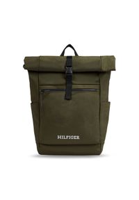 TOMMY HILFIGER - Tommy Hilfiger Plecak Th Monotype Rolltop Backpack AM0AM11549 Zielony. Kolor: zielony #1
