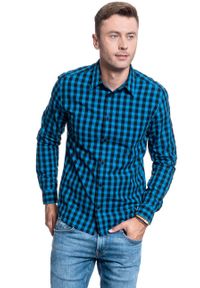 Wrangler - MĘSKA KOSZULA WRANGLER LS 1 PKT SHIRT DIRECTOIRE BLUE W5A14MXKL 112129960 #3