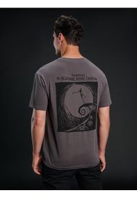 Sinsay - Koszulka z nadrukiem na plecach Nightmare Before Christmas - szary. Kolor: szary. Wzór: nadruk