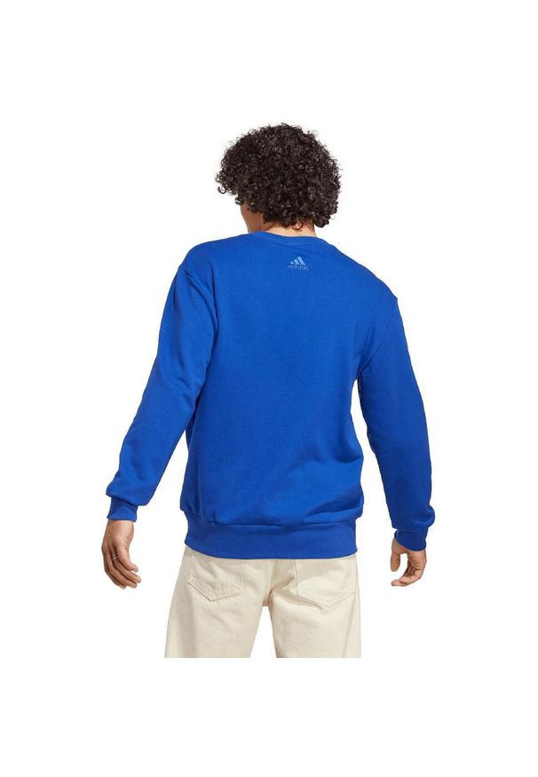Adidas - Bluza męska adidas Essentials French Terry Big Logo. Kolor: niebieski. Sport: fitness