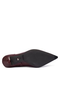 Max Mara Botki 2524796011600 Bordowy. Kolor: czerwony. Materiał: skóra #6
