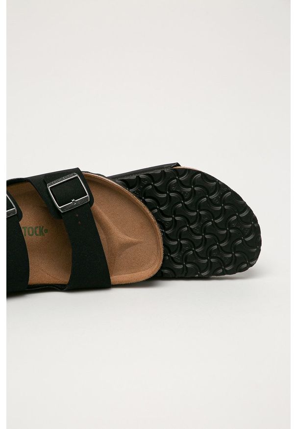 Birkenstock - Klapki Arizona. Kolor: czarny. Materiał: materiał, guma. Wzór: gładki