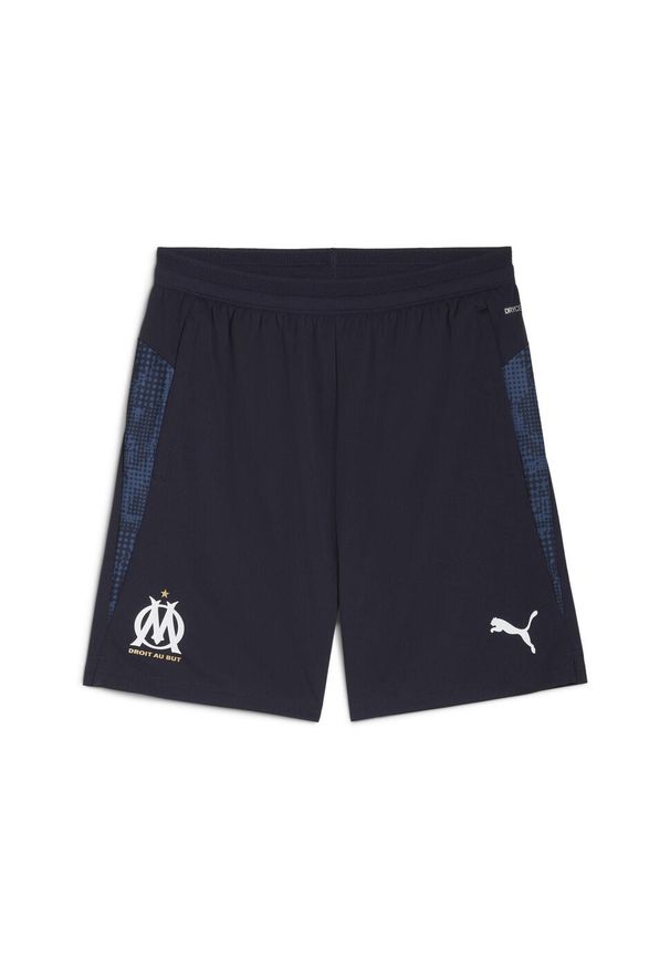 Puma - Męskie szorty treningowe Olympique Marsylia PUMA New Navy White Blue. Kolor: biały, niebieski, wielokolorowy