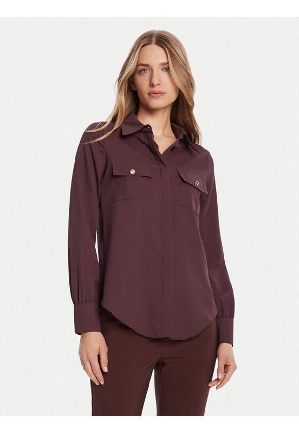 Rinascimento Koszula CFC0125777003 Brązowy Regular Fit. Kolor: brązowy. Materiał: syntetyk