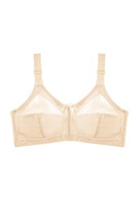 Intica - Biustonosz z podparciem plus size z koronkowym wykończeniem Sevleta. Kolekcja: plus size. Kolor: beżowy. Materiał: koronka. Wzór: koronka