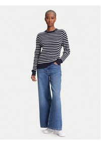 TOMMY HILFIGER - Tommy Hilfiger Sweter Fine WW0WW44993 Granatowy Regular Fit. Kolor: niebieski. Materiał: bawełna #4