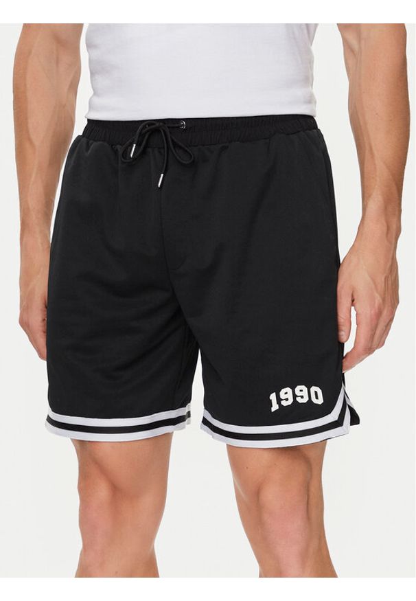 Jack & Jones - Jack&Jones Szorty sportowe Jpstbill 12255529 Czarny Wide Leg. Kolor: czarny. Materiał: syntetyk. Styl: sportowy