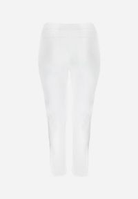 Born2be - Białe Materiałowe Spodnie z Gumką w Talii Airiana. Kolor: biały. Materiał: materiał. Sezon: lato #3