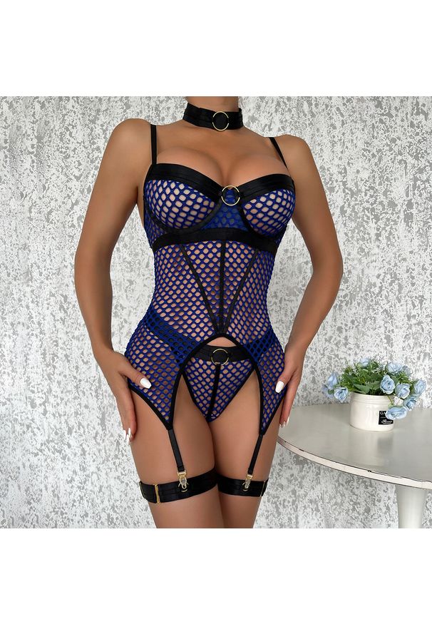 Intica - Biustonosz push-up z siateczki na specjalne okazje Kori. Stan: podwyższony. Kolor: czerwony. Materiał: materiał