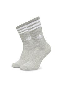 Adidas - adidas Zestaw 3 par wysokich skarpet unisex 3-Stripes High JV7418 Kolorowy. Materiał: materiał, bawełna. Wzór: kolorowy