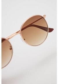 Answear Lab okulary przeciwsłoneczne damskie kolor brązowy. Kształt: okrągłe. Kolor: brązowy #3