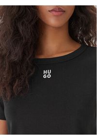 Hugo - HUGO T-Shirt Deloris 50512002 Czarny Regular Fit. Kolor: czarny. Materiał: bawełna #3