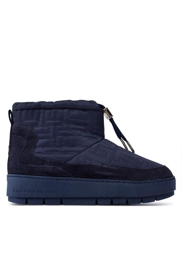 TOMMY HILFIGER - Tommy Hilfiger Śniegowce Tommy Monogram Snowboot FW0FW07637 Niebieski. Kolor: niebieski