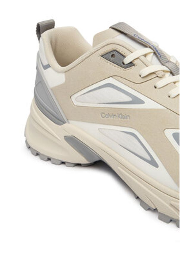 Calvin Klein Sneakersy Hike Runner Laceup Stipe M-Su HM0HM02155 Beżowy. Kolor: beżowy. Materiał: materiał