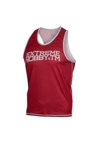 Koszulka sportowa bez rękawów męska Tank top EXTREME HOBBY TRACE. Kolor: czerwony. Materiał: elastan, poliester. Długość rękawa: bez rękawów. Styl: sportowy