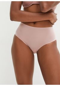 bonprix - Figi panty Feel Comfort bezszwowe (3 pary). Kolor: różowy. Materiał: materiał #1