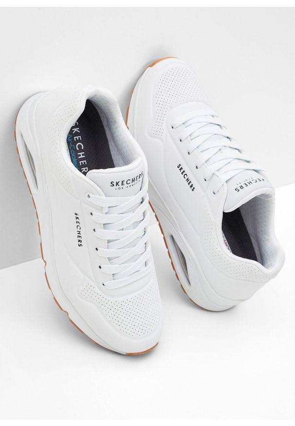 bonprix - Sneakersy Skechers z pianką memory. Kolor: biały