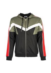 Les Hommes Bluza "Zip Up" | URG867AUG853 | Zip Up | Mężczyzna | Wielokolorowy. Okazja: na co dzień. Typ kołnierza: kaptur. Kolor: wielokolorowy. Materiał: bawełna, poliester. Wzór: aplikacja. Styl: casual