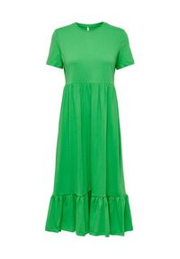 only - ONLY Sukienka codzienna 15252525 Zielony Regular Fit. Okazja: na co dzień. Kolor: zielony. Materiał: bawełna. Typ sukienki: proste. Styl: casual #6