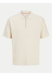Jack & Jones - Jack&Jones Polo Troy 12269617 Beżowy Relaxed Fit. Typ kołnierza: polo. Kolor: beżowy. Materiał: bawełna #6
