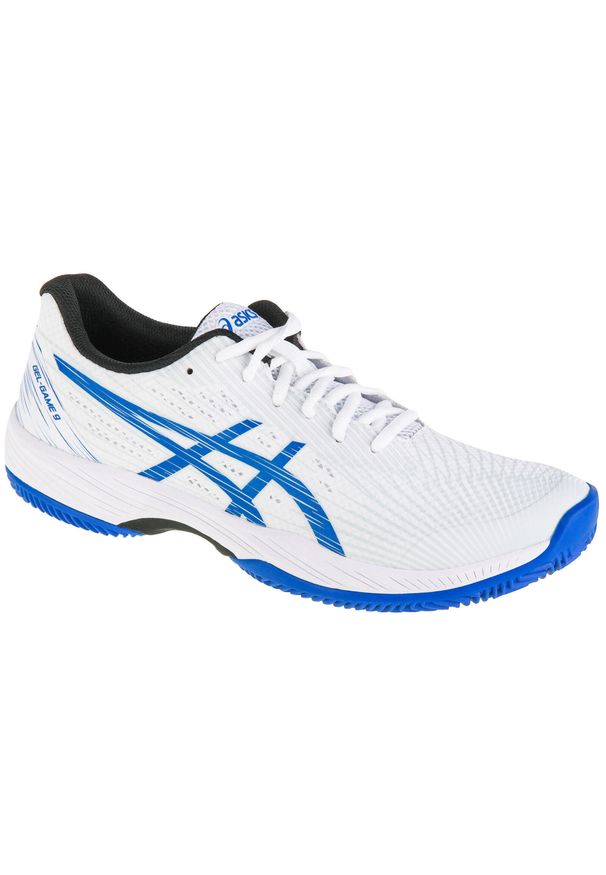 Buty do tenisa męskie Asics Gel-game 9 Clay. Zapięcie: sznurówki. Kolor: biały. Materiał: materiał, syntetyk, guma, tkanina. Szerokość cholewki: normalna. Sport: tenis