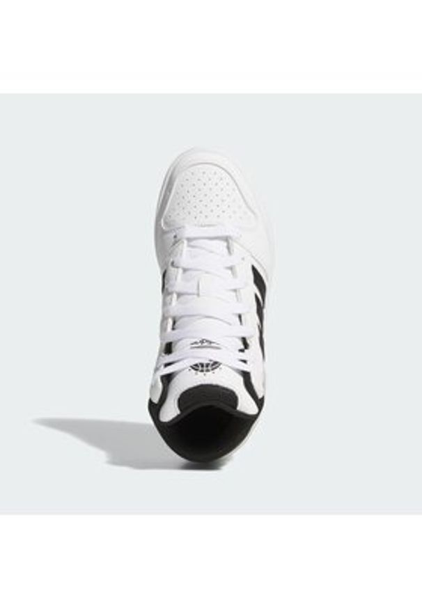 Adidas - adidas Sneakersy Hoops Mid Classic Shoes KI1077 Biały. Kolor: biały. Materiał: skóra