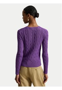 Polo Ralph Lauren Sweter 211971869503 Fioletowy Slim Fit. Typ kołnierza: polo. Kolor: fioletowy. Materiał: bawełna #5