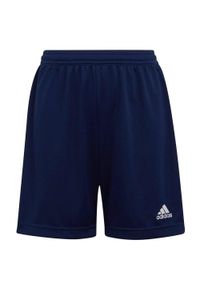 Spodenki piłkarskie junior Adidas Entrada 22. Kolor: niebieski. Materiał: poliester. Sport: piłka nożna