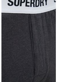 Superdry Spodnie piżamowe męskie kolor szary melanżowa. Kolor: szary. Materiał: bawełna, dzianina. Wzór: melanż #2