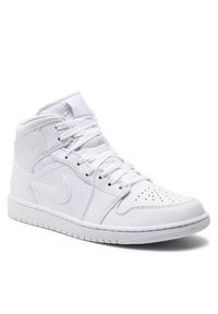 Nike Sneakersy Air Jordan 1 Mid 554724 136 Biały. Kolor: biały. Materiał: skóra. Model: Nike Air Jordan #6