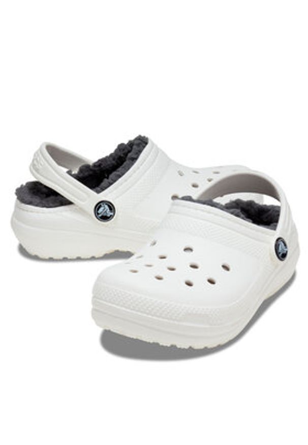 Crocs Klapki Classic Lined Clog Kids 207010 Biały. Kolor: biały