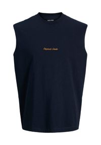 Jack & Jones Tank top Norrebro Emb 12292009 Granatowy Regular Fit. Kolor: niebieski. Materiał: bawełna #1