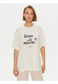 Weekend Max Mara T-Shirt Xanadu 2425946041600 Écru Oversize. Materiał: bawełna