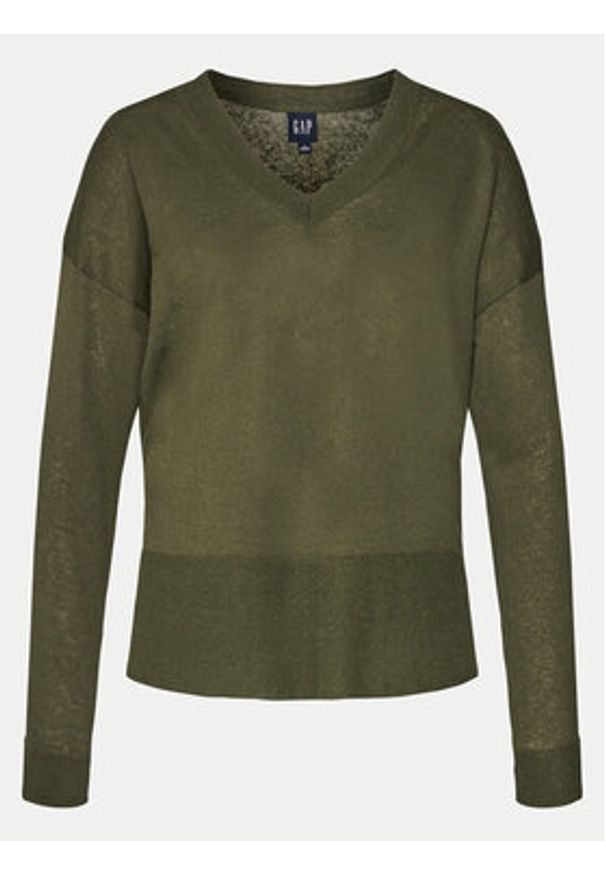 GAP - Gap Sweter 854769-03 Zielony Relaxed Fit. Kolor: zielony. Materiał: syntetyk