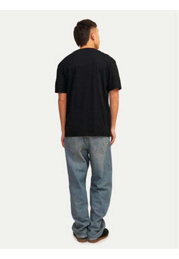 Jack & Jones - Jack&Jones T-Shirt Seven Skull 12262491 Czarny Regular Fit. Kolor: czarny. Materiał: bawełna