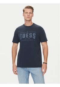 Guess T-Shirt M5GI27 KBW41 Granatowy Regular Fit. Kolor: niebieski. Materiał: bawełna #1