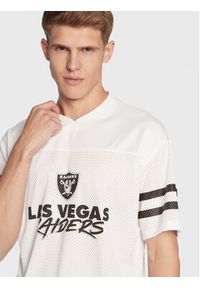 New Era T-Shirt Las Vegas Raiders NFL Script 60284671 Biały Relaxed Fit. Kolor: biały. Materiał: syntetyk