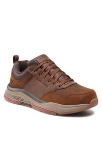 skechers - Skechers Sneakersy Treno 66204/CDB Brązowy. Kolor: brązowy. Materiał: skóra, nubuk #7