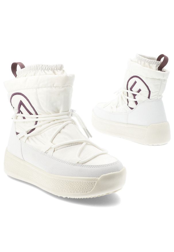 Białe Śniegowce Filippo Ciepłe Buty Damskie Na Platformie. Kolor: biały. Obcas: na platformie