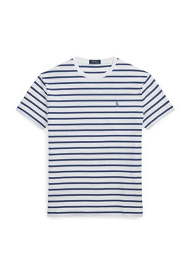 Polo Ralph Lauren T-Shirt 710938134008 Granatowy Custom Slim Fit. Typ kołnierza: polo. Kolor: niebieski. Materiał: bawełna
