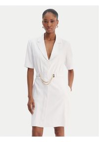 Fracomina Sukienka koktajlowa FS25SD1001W47601 Biały Regular Fit. Kolor: biały. Materiał: syntetyk. Styl: wizytowy #1