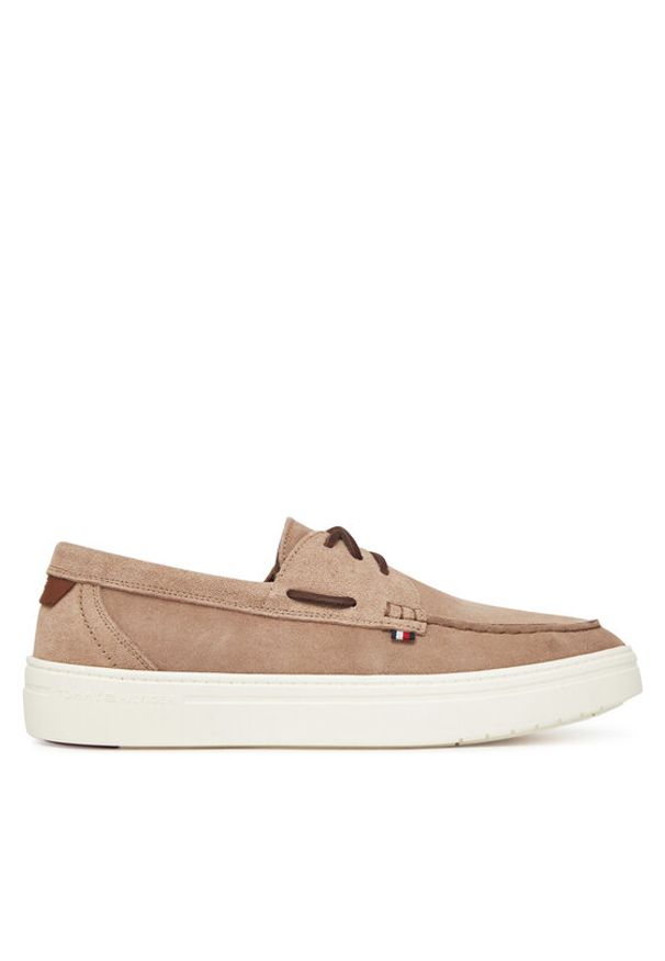 TOMMY HILFIGER - Tommy Hilfiger Półbuty Modern Light Hybrid Suede Boat S FM0FM05352 Brązowy. Kolor: brązowy. Materiał: skóra, zamsz