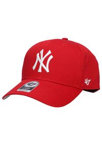 Chłopięca czapka z daszkiem 47 Brand MLB New York Yankees Kids Cap. Kolor: czerwony. Materiał: akryl, wełna