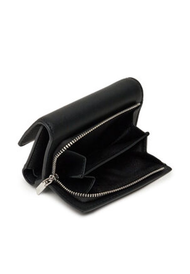 Calvin Klein Portfel damski Ck Must Small Trifold W/Zip LV04F1030G Czarny. Kolor: czarny. Materiał: skóra